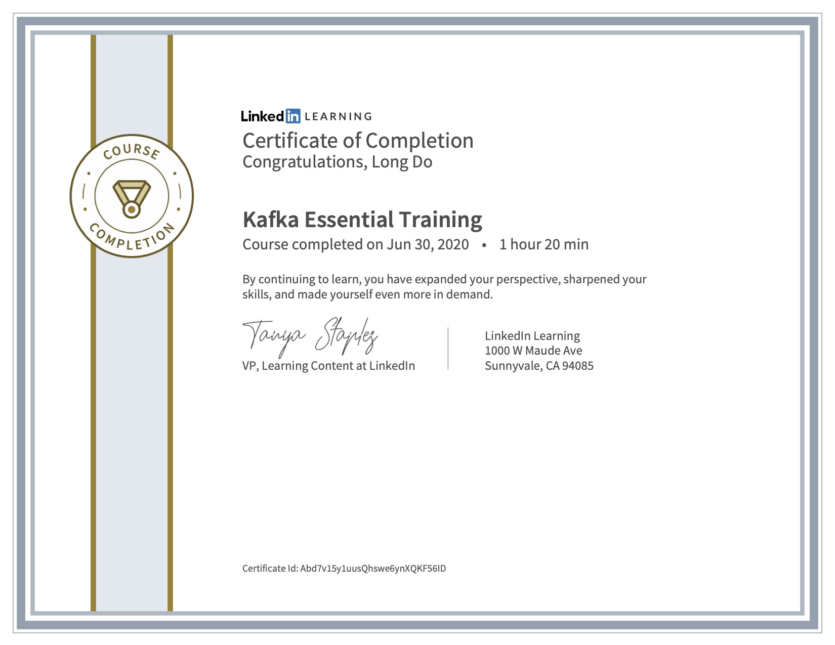 Certification